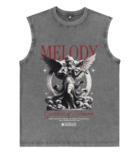 Chaleco Oversize Lavado con Gráfico <span class=keywords><strong>de</strong></span> Violín, Ángel y Melodía, Estilo Retro Gótico Streetwear, Diosa del Cielo, Top <span class=keywords><strong>Hip</strong></span> <span class=keywords><strong>Hop</strong></span> para Hombre, Talla EE. UU. - Product Image 6