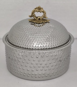 เครื่องอุ่นอาหารระดับพรีเมียมทำจากเหล็กเคลือบสีเงินสีทองสำหรับร้านอาหารของโรงแรมในบ้าน - Product Image 2