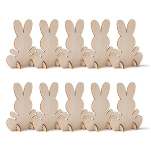 Sculpture en bois tridimensionnelle <span class=keywords><strong>Lapin</strong></span> de Pâques, artisanat DIY pour enfants, à peindre, pour fête, petit <span class=keywords><strong>lapin</strong></span> - Product Image 4