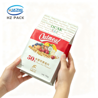 HZ PACK Vierkante Bodem Ritszakje Havermout Gedroogd Fruit Eiwitpoeder Voedsel Snack Melk Vochtbestendige Voedselveilige Verpakking