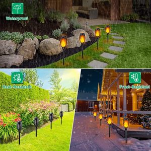 Luces Decorativas de Llama de Alto Brillo, Mini Lámparas Solares para Jardín, Estacas de Antorcha para Caminos y Entradas - Product Image 6