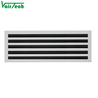 Diffuseur d'air linéaire réglable en aluminium pour plafond avec boîte de plénum pour systèmes CVC