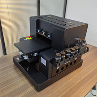Printer Uv 3D A4 A3 mangkuk Desktop kecil silinder kartu datar akrilik botol casing ponsel pena logam cangkir kayu kaca kulit 360 Putar