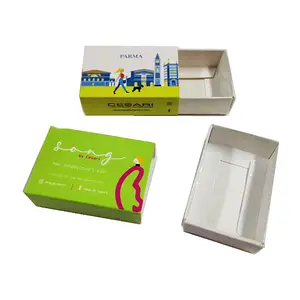 Drawer Style Your Own Logo Printing Folded Packaging Boxes Custom Matchbox