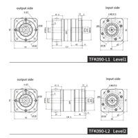Réducteurs de vitesse à engrenages droits de haute précision 90 mm, boîte de vitesses planétaire à faible jeu, personnalisables ODM pour les industries robotiques