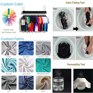 T-shirt de sport pour homme à col montant et manches raglan, imprimé personnalisé en relief, pour la gym et la course, de la gamme Activewear Sportswear de Fitness Clothing Factory - Product Image 3