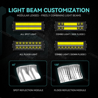 Barre lumineuse LED RGB super lumineuse à double rangée, étanche, 10/20/30/40/52 pouces, pour voiture, camion, véhicule tout-terrain, 4x4, projecteur, état neuf