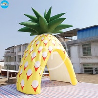 Tente gonflable de promotion d'ananas de fruit d'arche gonflable de publicité personnalisée extérieure allumant le tunnel gonflable de tente d'ananas
