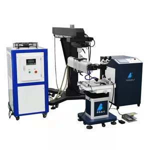 Máquina de solda a laser YAG para molde de aço e metal, 4 eixos, alta frequência, 200W, 300W, 400W, fibra QCW, reparação de moldes, soldadores