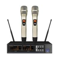 Microphone à condensateur sans fil portable professionnel avec suppression du bruit pour les performances sur scène un ensemble de conférence à deux segments en U