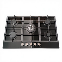 Table de cuisson à gaz encastrable OEM/ODM d'usine, 5 brûleurs, cuisinière à gaz 90 cm, plaques vitrocéramiques pour usage domestique, hôtelier et professionnel