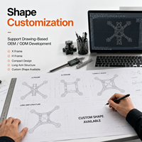 Châssis de drone personnalisé en fibre de carbone Hexa, grande plateforme, plaque CNC 3K, châssis d'UAV multirotor pour levage lourd, kits OEM