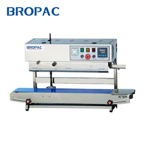 Bropack FRD1000LW sigillante a nastro continuo, stampa a macchina sigillante a nastro, sigillante a nastro verticale