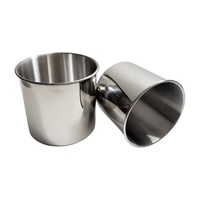 Ollas de Acero Inoxidable 304 Removibles con Estampado Personalizado de Alta Calidad, Tazas de Acero Inoxidable con Borde