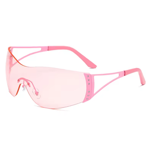 Gafas de Sol Future Wind Y2K Metálicas de Una Pieza con Lentes Polarizadas y Diseño de Estrella de Cinco Puntas, Moda Europea y Estadounidense - Product Image 5