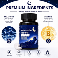 Comprimés de mélatonine pour la relaxation nocturne avec supplément alimentaire de vitamine B Fabricant OEM
