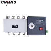 Interrupteur de transfert automatique 4 pôles FHG-100/4P-S4-B 100A, double alimentation ATS pour une alimentation ininterrompue avec commande manuelle