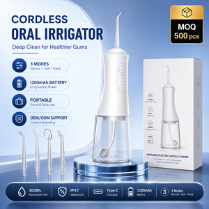 Irrigador Bucal Portátil Recargable Tipo-C de 300 ml de Gran Capacidad con 4 Boquillas y Resistencia al Agua IPX7 para el Cuidado Diario de los Dientes y Encías - Product Image 4