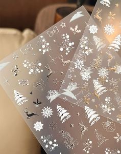 Autocollants pour ongles de Noël en feuille YITU, flocons de neige et <span class=keywords><strong>rennes</strong></span> en relief avec dos doré/argenté pour un <span class=keywords><strong>nail</strong></span> <span class=keywords><strong>art</strong></span> festif - Product Image 5