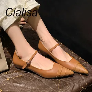 Cialisa Spring Summer Pointed Toe Mary Jane Shoes Women Zapatos Planos De Mujer Ladies Flat Shoes zapatos-de-mujer-