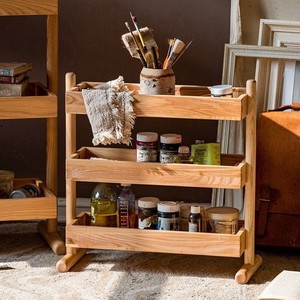 Solid wood flower stand, succulent plant stand, sofa side table, multi-tiered storage rack, flower shop balcony <b>shelf</b>, balcony - Product Image 4
