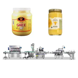 Automated 1000 bph Heated Hopper For Peanut Butter Ghee Bottle Packing Filling Machine
