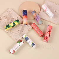 Heypack Marque En Gros 1.5g 4g En Plastique Papier Baume À Lèvres Emballage Twist up Papier Baume À Lèvres Vide Tube Conteneurs