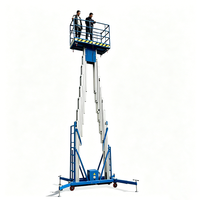 Plateforme de travail élévatrice mobile portable à double colonne hydraulique en aluminium pour usine et bâtiment, très demandée