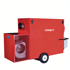 Calentador Industrial Móvil de Diésel de Combustión Indirecta de Alta Potencia <span class=keywords><strong>con</strong></span> <span class=keywords><strong>Ruedas</strong></span> para Uso en Almacenes, Granjas e Invernaderos - Product Image 2