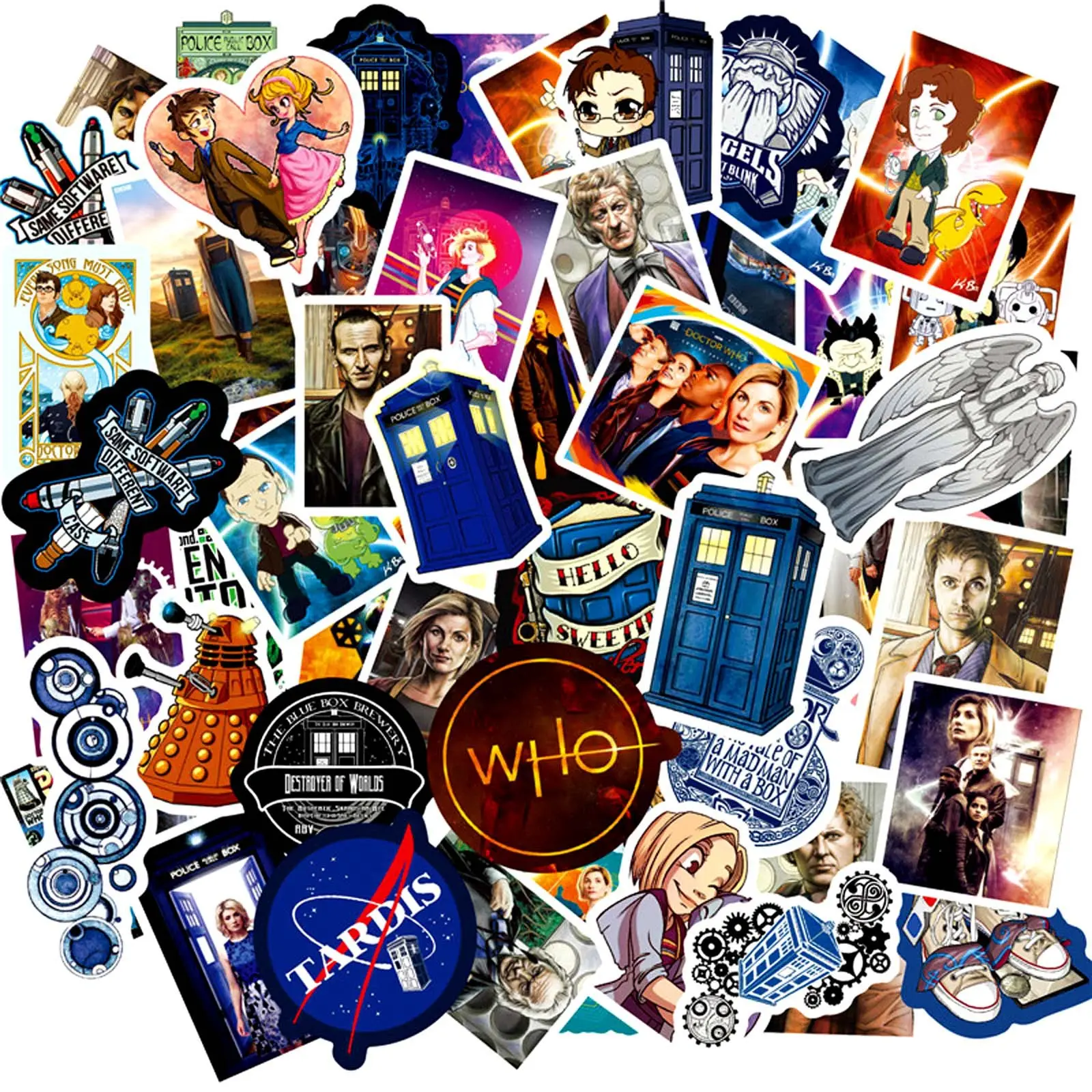 100PCS amerikanische TV-Serie Doctor Who Graffiti-Aufkleber Zeichentrick figur Notebook Water Cup Trolley Box PVC-Aufkleber