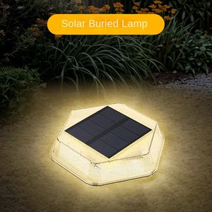 Sendero de césped solar Focos de jardín Lámpara de cubierta de valla Paisaje al aire libre LED Impermeable Luz enterrada de Tierra solar enterrada - Product Image 4