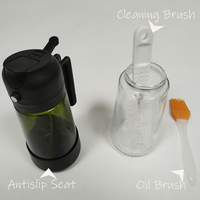 2026 Hoge Kwaliteit 2-in-1 Glazen Misterfles Olijfolie Azijn Dispenser Olieverstuiver voor Keuken Koken BBQ Airfryer