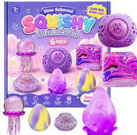 Ensemble de jouets anti-stress extensibles et compressibles en TPR, avec des motifs de pieuvre et de crème glacée aux fruits, pour tous les âges