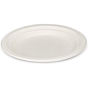 100% Compostable Paper <b>Plates</b> 3 Compartment <b>Disposable</b> <b>Plates</b> Heavy-Duty Quality, Natural Bagasse - Product Image 2