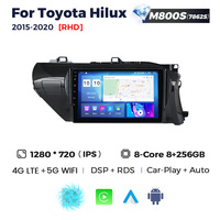 MEKEDE MS voiture android radio caméra arrière gps navigation car-play auto pour Toyota Hilux 2015-2020 WiFi ventilateur de refroidissement DVR BT