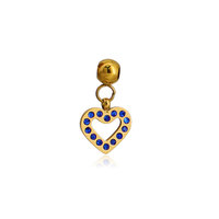 Dijes de Lujo de Acero Inoxidable 316L 18K, Dijes de Corazón Personalizados para la Fabricación de Joyas al por Mayor