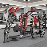 Presse à pectoraux inclinée de qualité commerciale, cadre en acier 220 kg, capacité de charge 500 kg, extension de jambes super fluide, abduction des hanches pour salle de sport