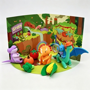 Kit de pâte à <span class=keywords><strong>modeler</strong></span> pour enfants Dinosaur 12 Cans Super Light Non-Toxic, pâte à <span class=keywords><strong>modeler</strong></span> à séchage à l'air pour enfants - Product Image 2