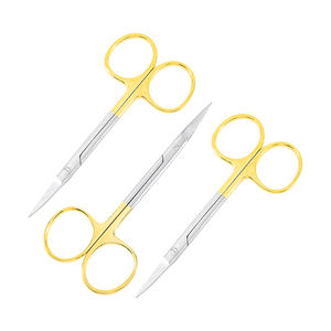 กรรไกรผ่าตัดสแตนเลสพร้อมด้ามจับสีทอง กรรไกรผ่าตัดปลายแหลมแบบ TC กรรไกรตัดหนัง กรรไกรตัดเล็บ - Product Image 6