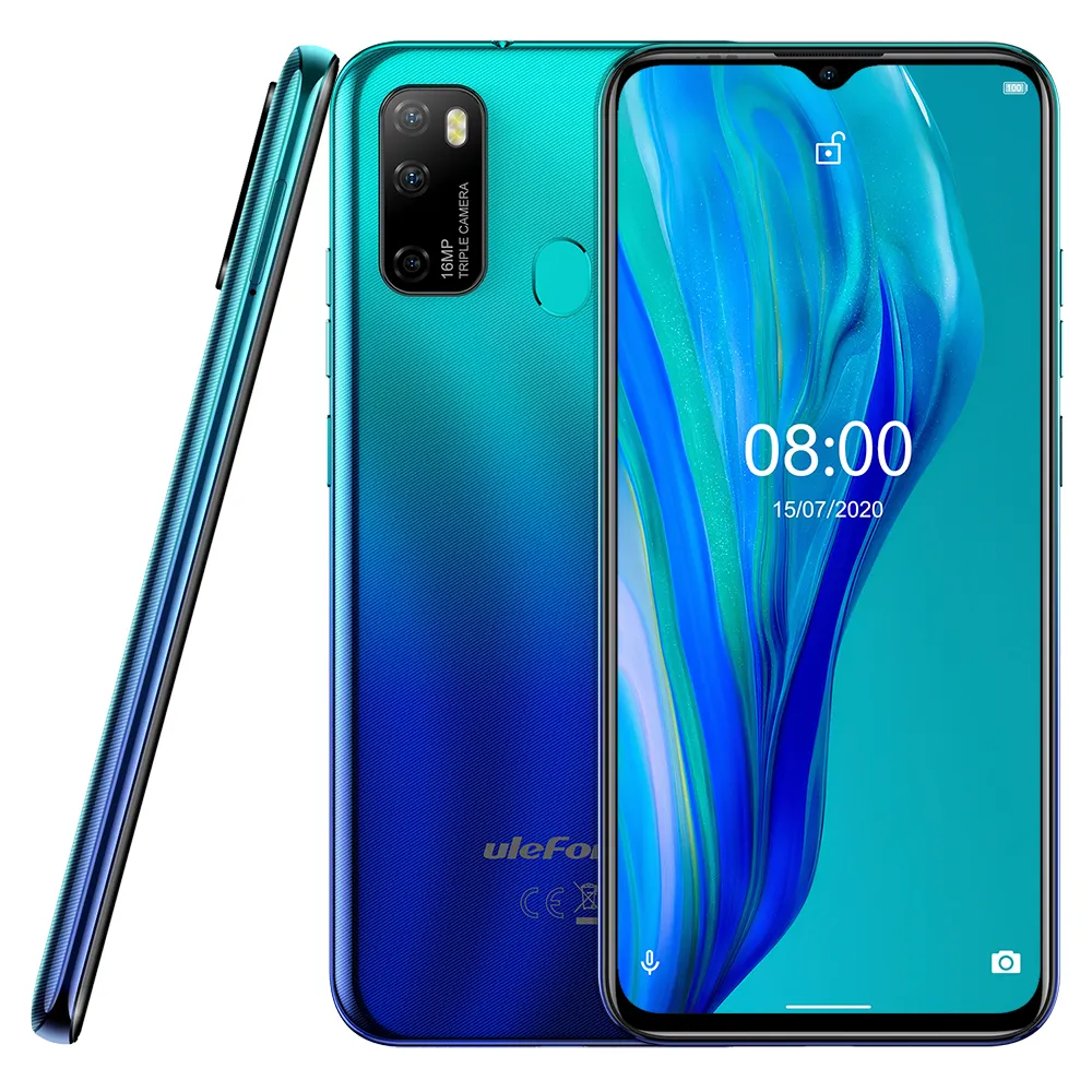 Ulefone Note 9P best price 6.52 Inch Octa Core 64GB ROM Rear Triple Cameras Android 10 Smartphone
