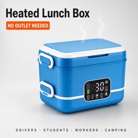 Offre Spéciale : Boîte à lunch auto-chauffante portable multifonction 1,5 L 27000 mAh alimentée par USB avec ustensiles pour voiture et usage extérieur