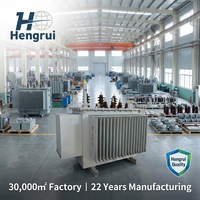 Transformador de Distribución Trifásico Sumergido en Aceite Hengrui HR-30KVA-1600KVA 630kva 10kv S11 de Baja Pérdida con Bobinas de Cobre/Aluminio Nuevo