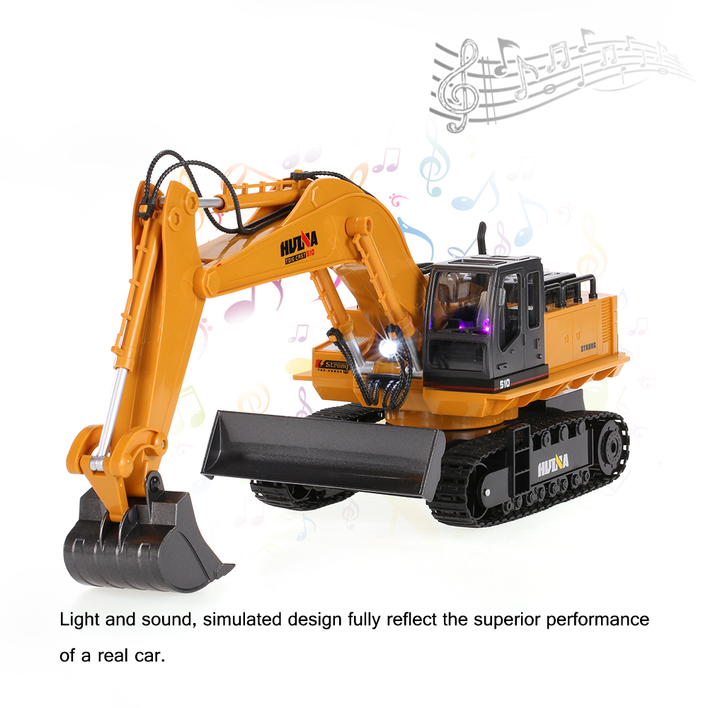HUINA 1510 RCショベルカー2.4G11CHメタルリモートコントロール