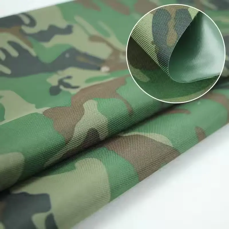 Fashion print 600D Cordura camouflage pvc coating oxford fabric