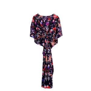 Caftán de Algodón Puro de Alta Demanda para Mujer, Estampado Floral Tejido, Corte Holgado, Vestido Informal de Verano - Product Image 4