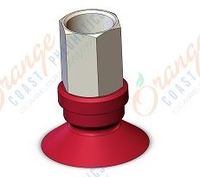 Ventouse plate en caoutchouc nitrile (NBR) ZPT20UNB01, 20 mm 1/8 po, interface filetée interne verticale, série ZPT