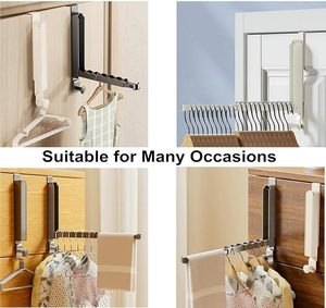 Stendibiancheria portabiancheria pieghevole <span class=keywords><strong>portatile</strong></span> da viaggio sopra la porta ganci <span class=keywords><strong>appendiabiti</strong></span> per stendere pesante stendino per abiti da cappotto - Product Image 4