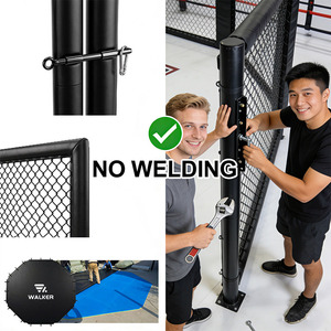 Gabbia Ottagonale in Acciaio Verniciato a Polvere di Qualità 5x5 Metri con Imbottitura Extra Spessa per Club MMA, Sacchi <span class=keywords><strong>da</strong></span> <span class=keywords><strong>Boxe</strong></span> e Tappetini <span class=keywords><strong>da</strong></span> Pavimento - Product Image 6