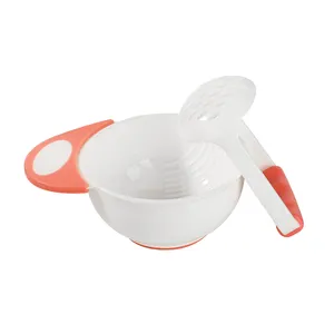 Baby Grinding Bowl for making Homemade Baby Food Feed Bowl with food masher for kids Baby mash and serve bowl for toddlers