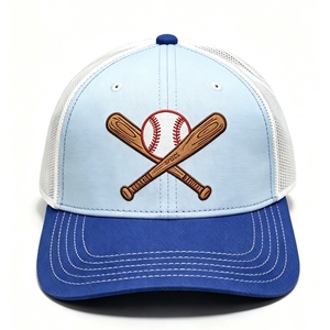 Custom 3D Embroidered Baseball <b>Cap</b> Breathable Mesh <b>Trucker</b> Hat <b>for</b> <b>Men</b> Women Baseball Logo Adjustable Snapback <b>for</b> Outdoor - Product Image 1